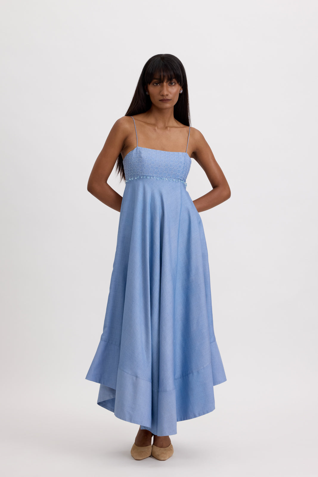 STRAPY MIDI DRESS