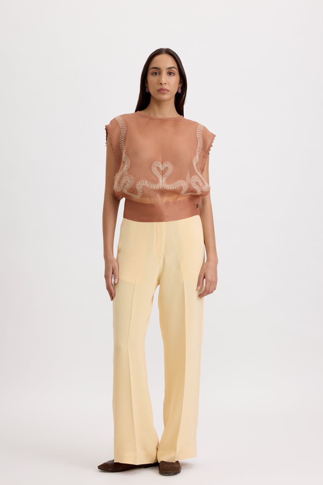 XXL OVER-LAYER TOP - TRUE BROWN