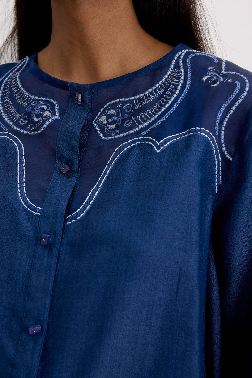 LAZULI BLOUSE - MIDNIGHT BLUE