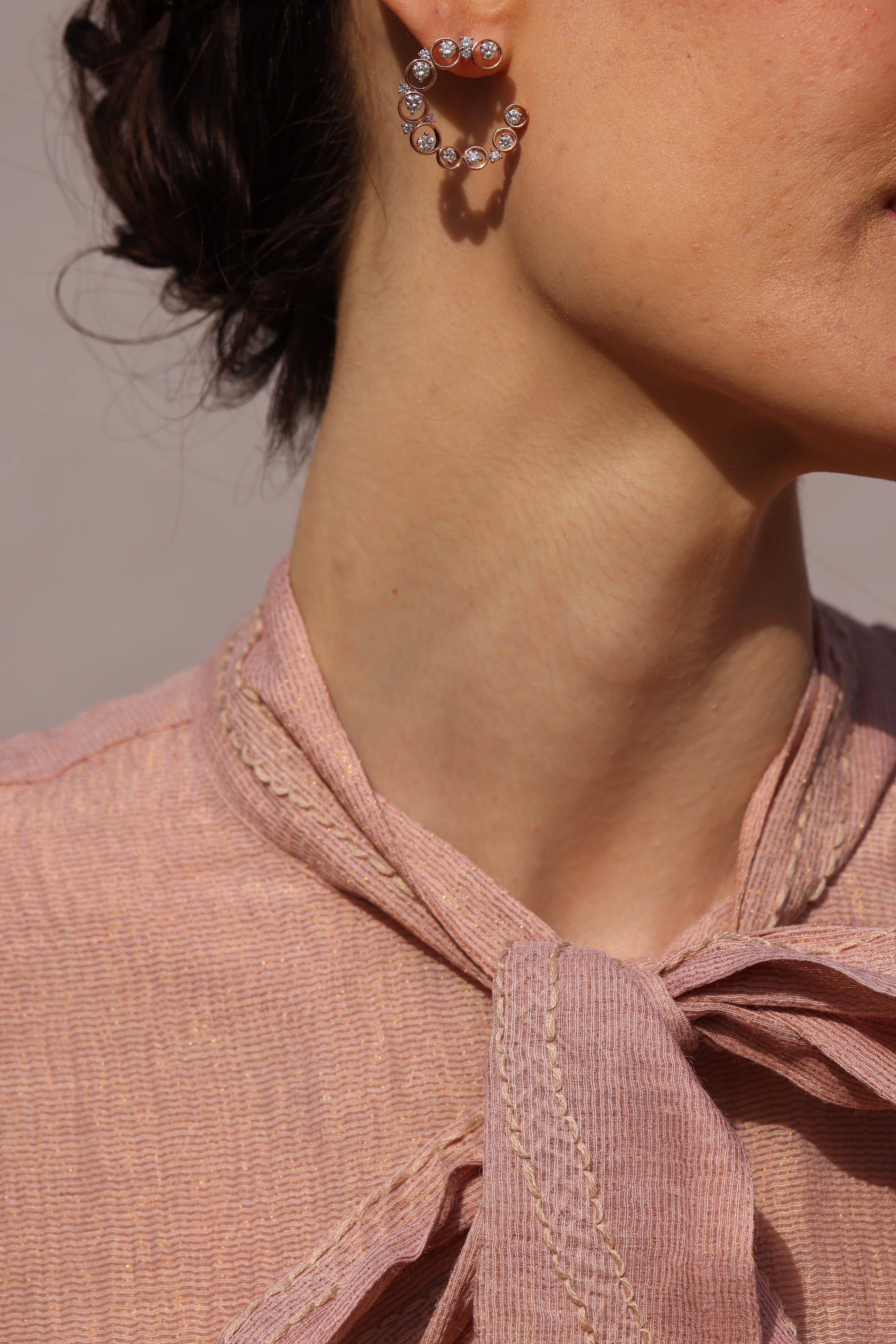 BOW TIE BLOUSE - ROSE