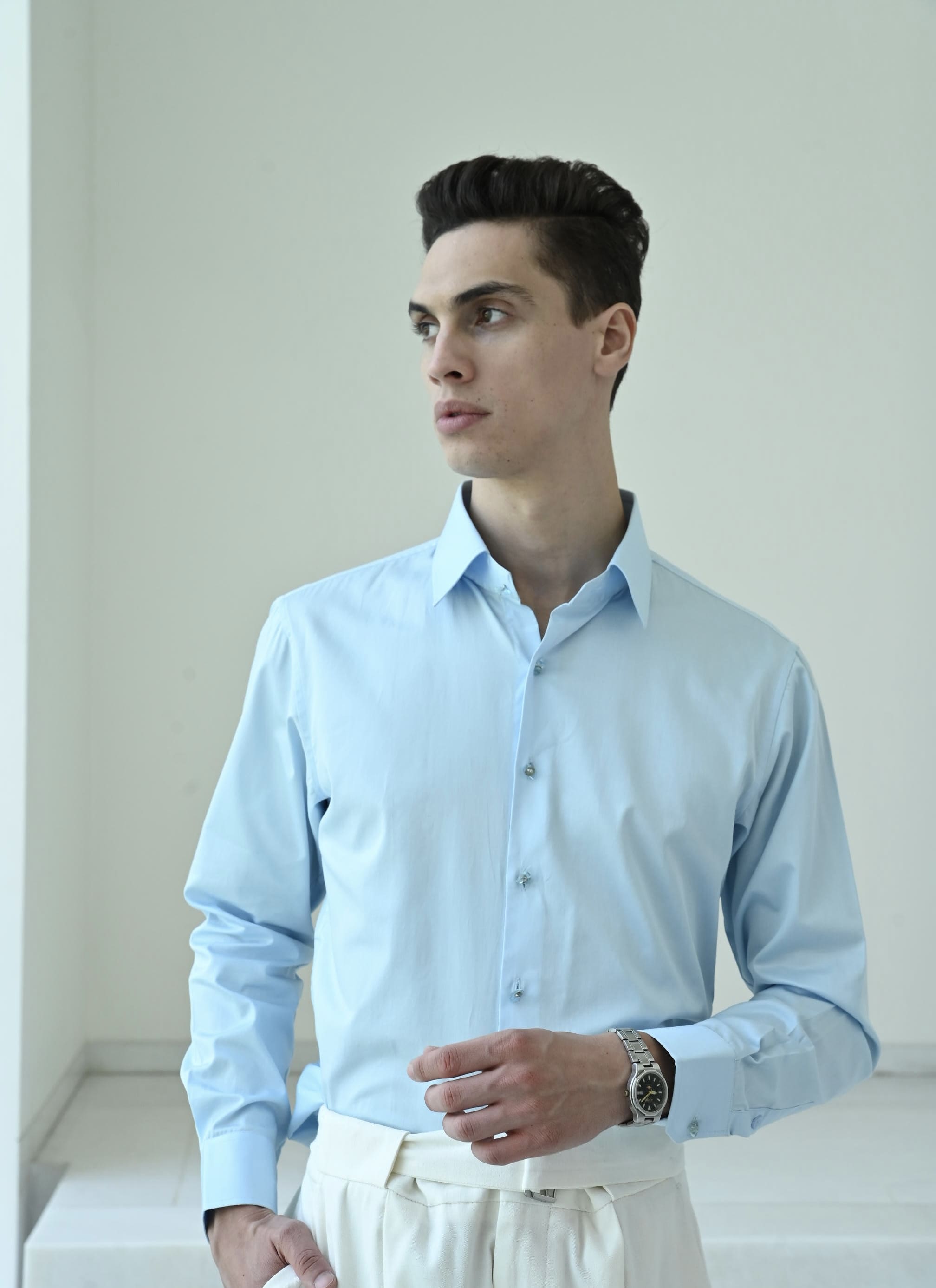 CLASSIC COTTON SHIRT - SKY BLUE