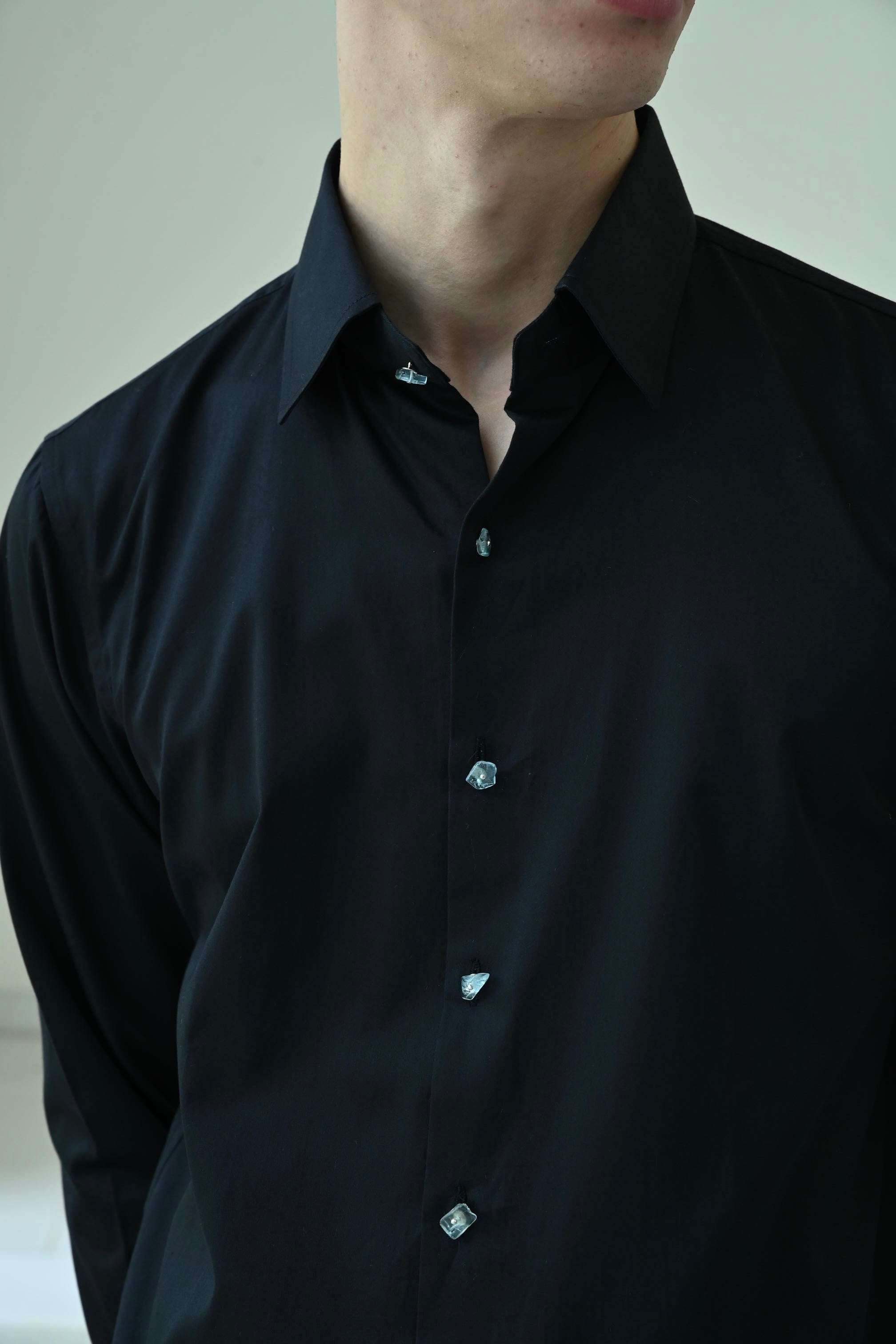 CLASSIC COTTON SHIRT - BLACK