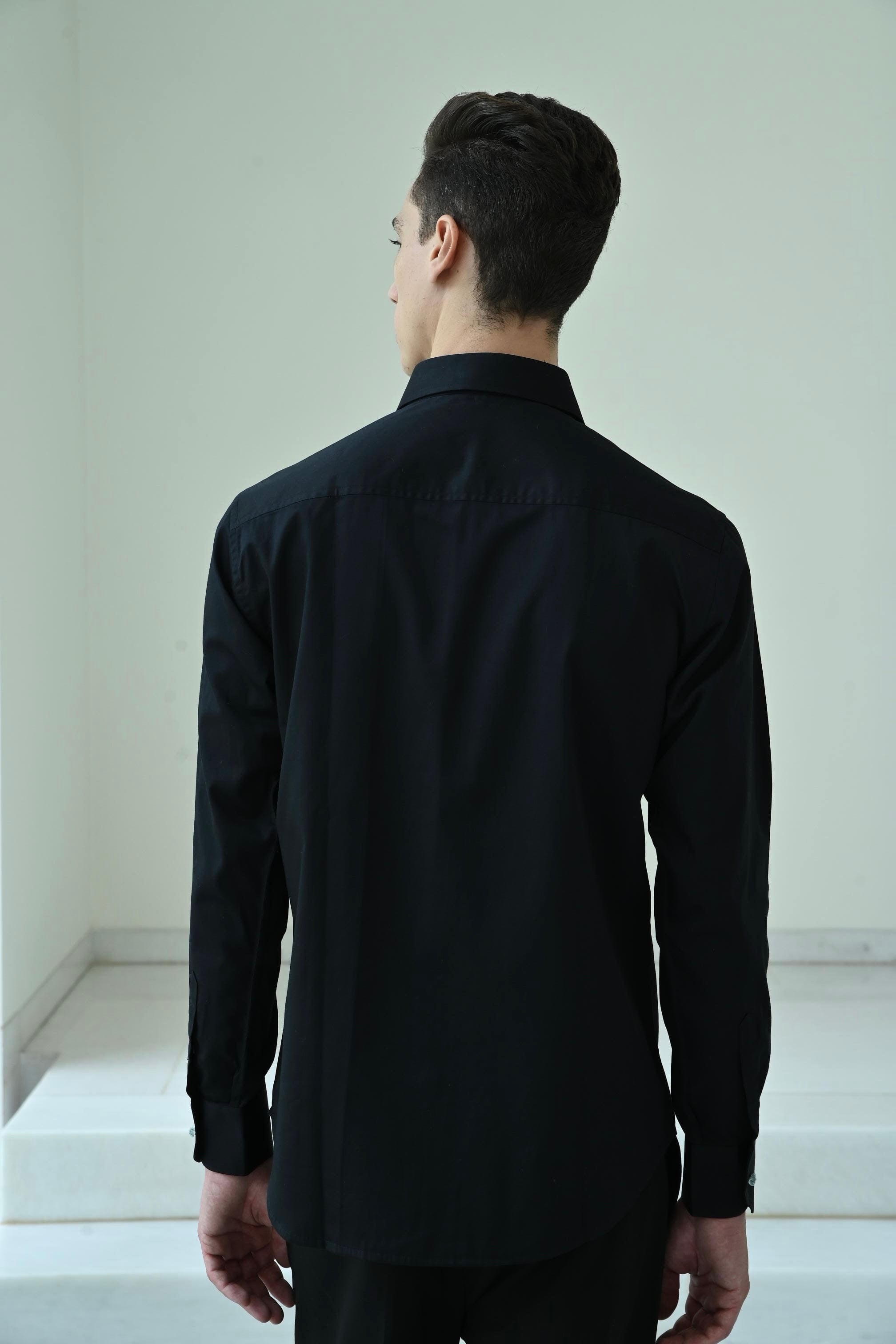CLASSIC COTTON SHIRT - BLACK