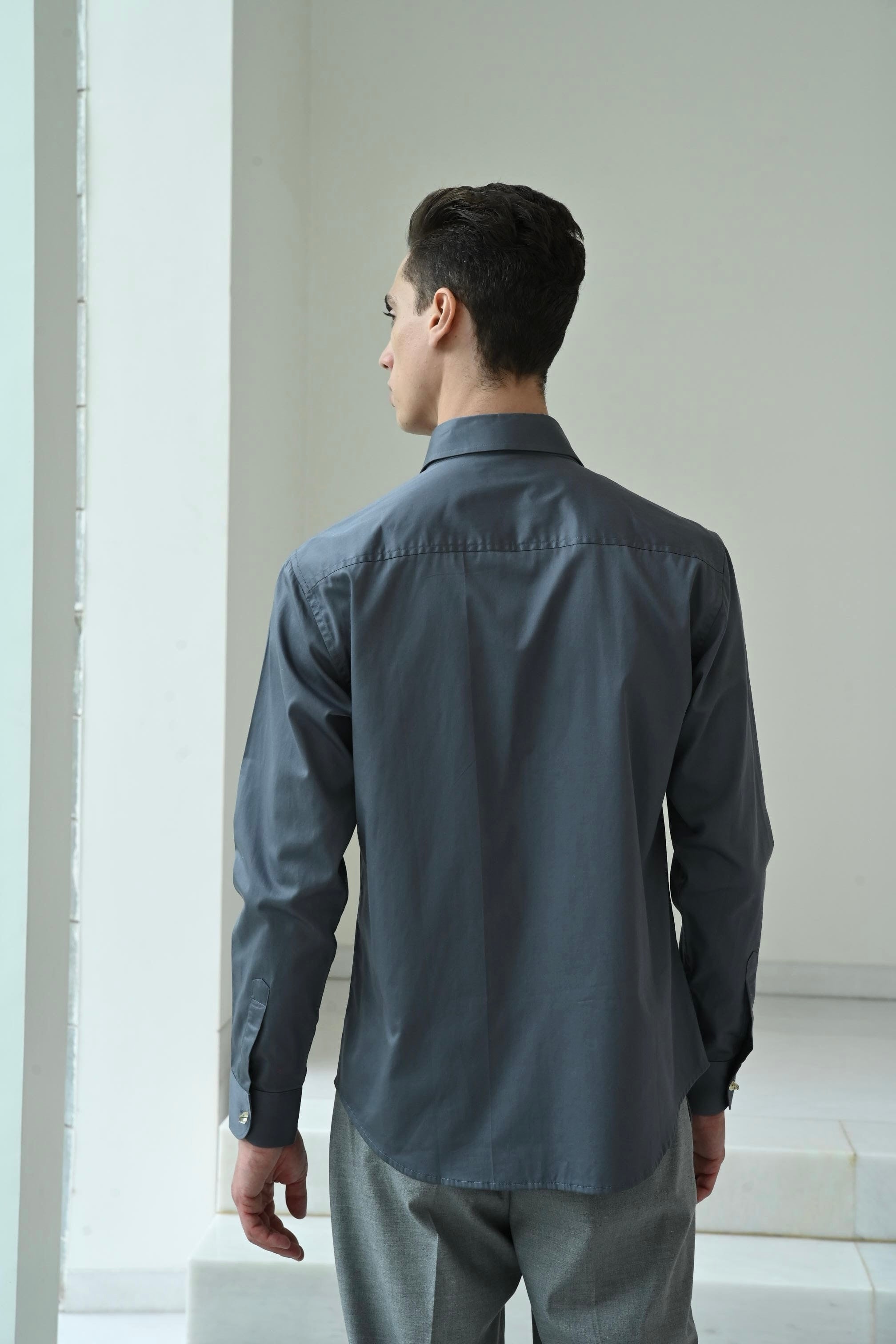 CLASSIC COTTON SHIRT - CHARCOAL