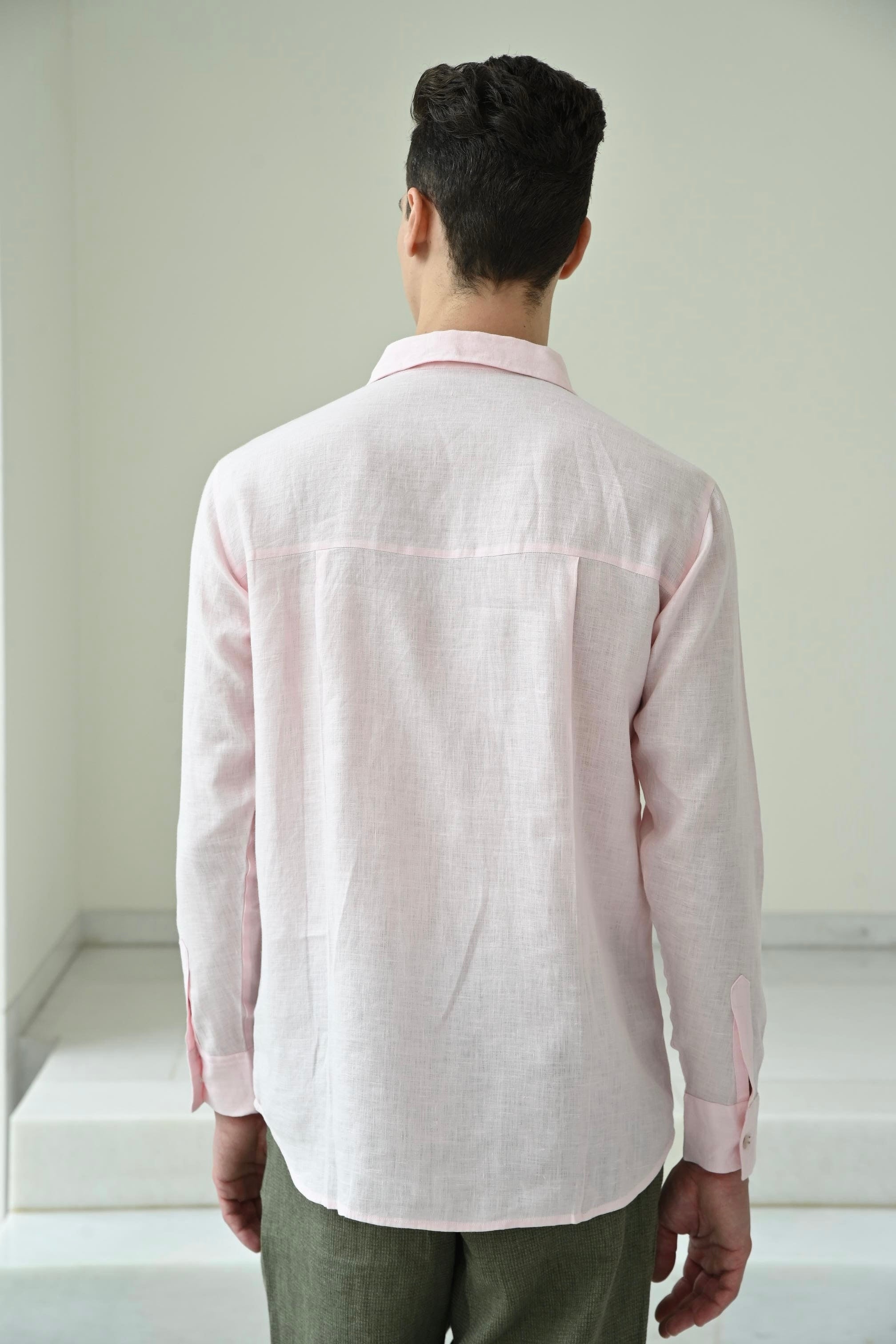 CLASSIC LINEN SHIRT - ROSE PINK