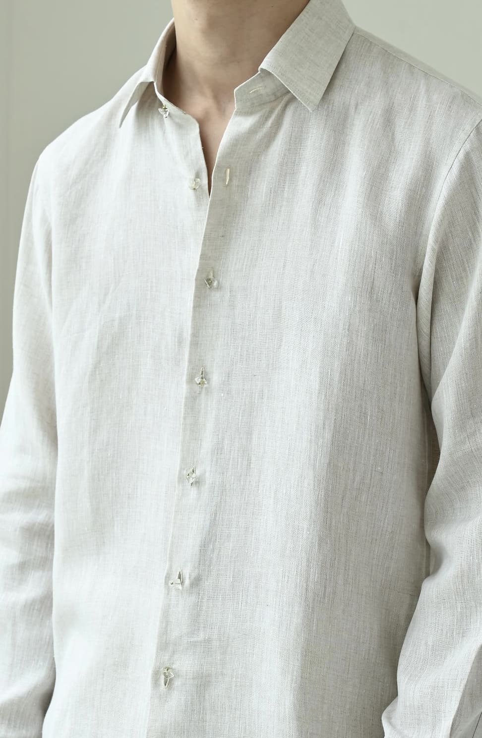 CLASSIC LINEN SHIRT - NATURAL