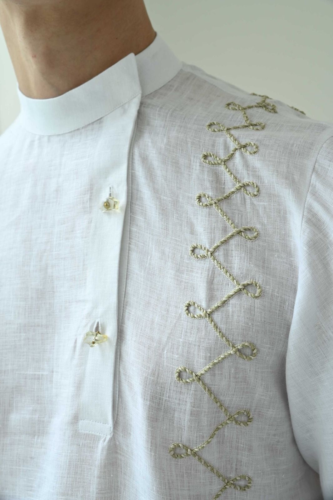 DORI WORK KURTA - WHITE
