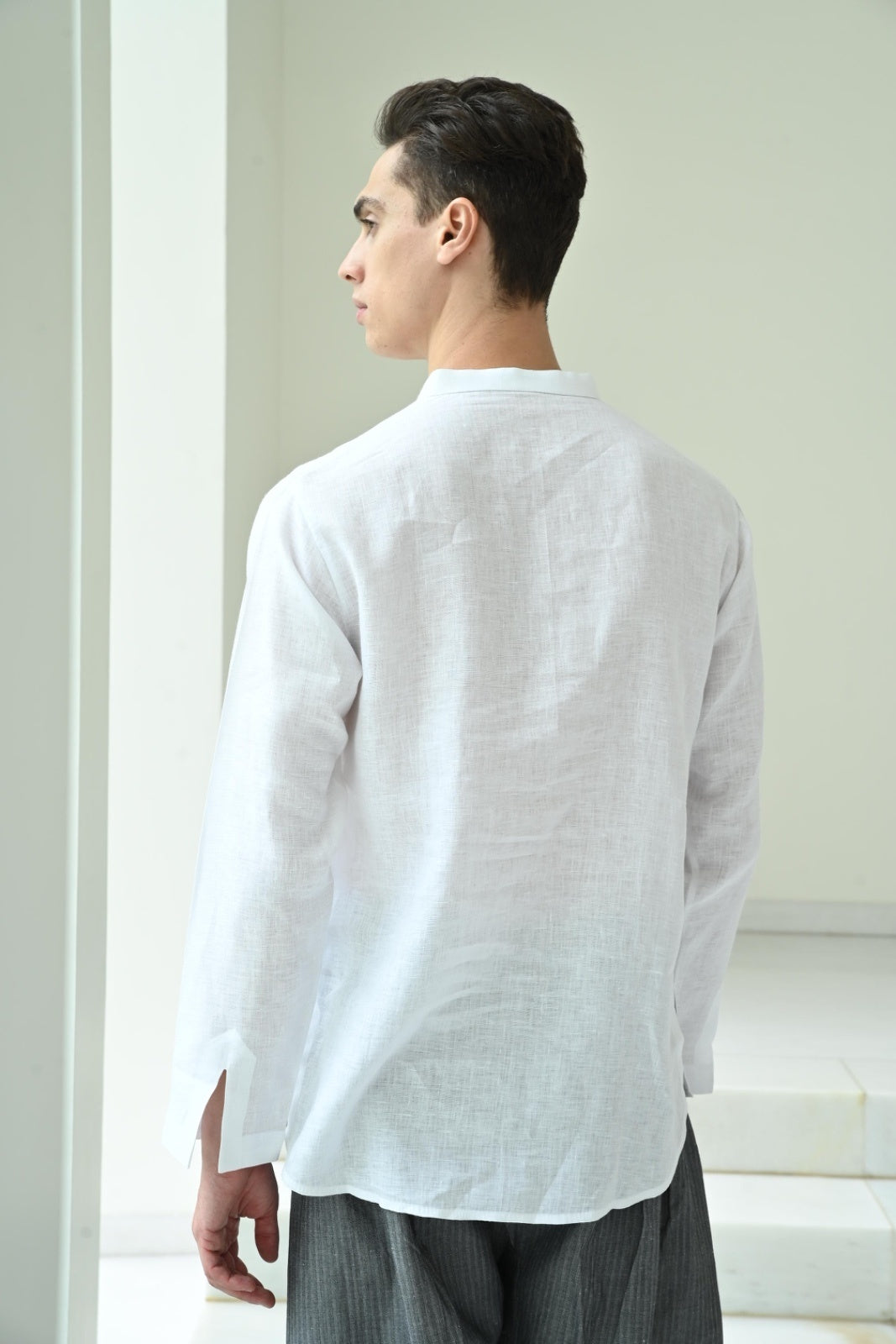 NEHRU COLLAR KURTA - WHITE
