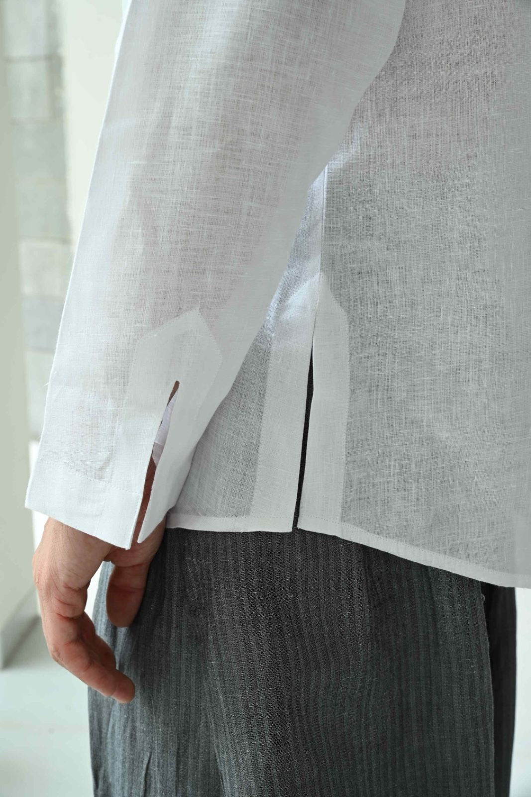 NEHRU COLLAR KURTA - WHITE