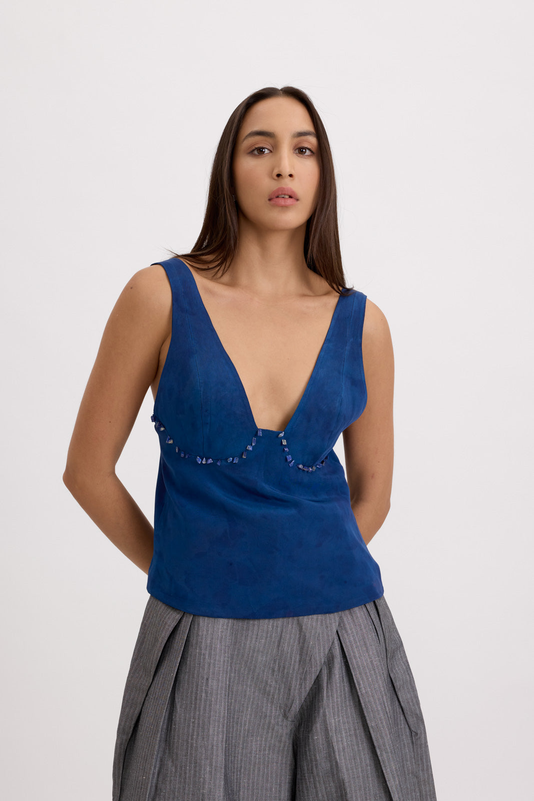CREPE SINGLET MINI - MIDNIGHT BLUE