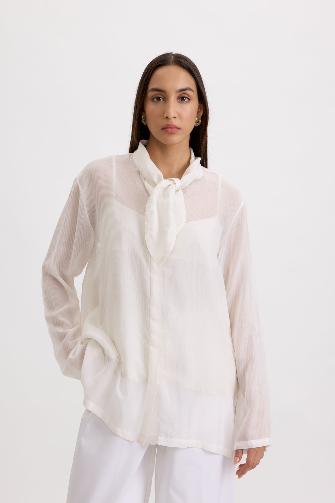 BOW TIE SHIRT - WHITE