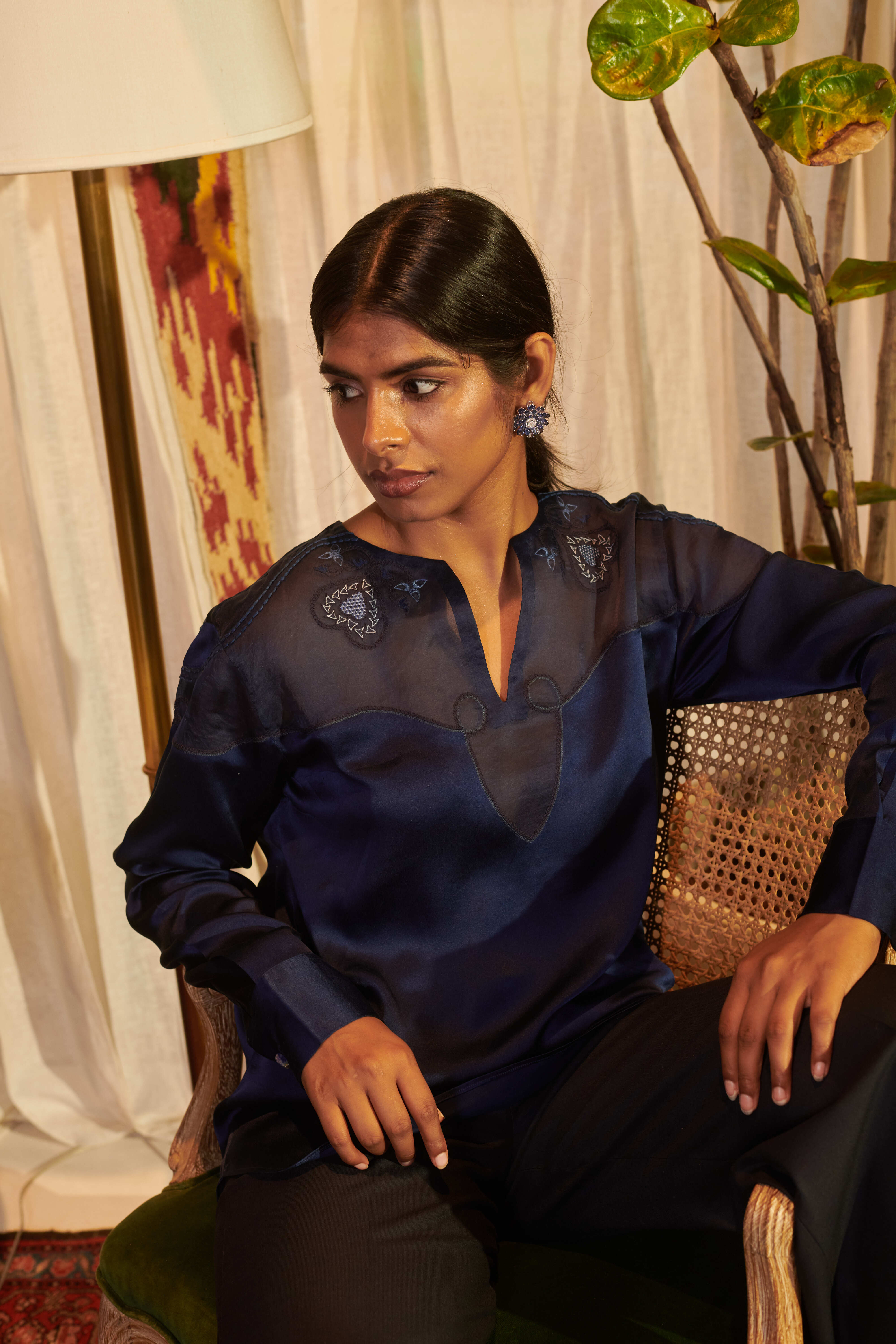 MIDNIGHT BLUE BLOUSE