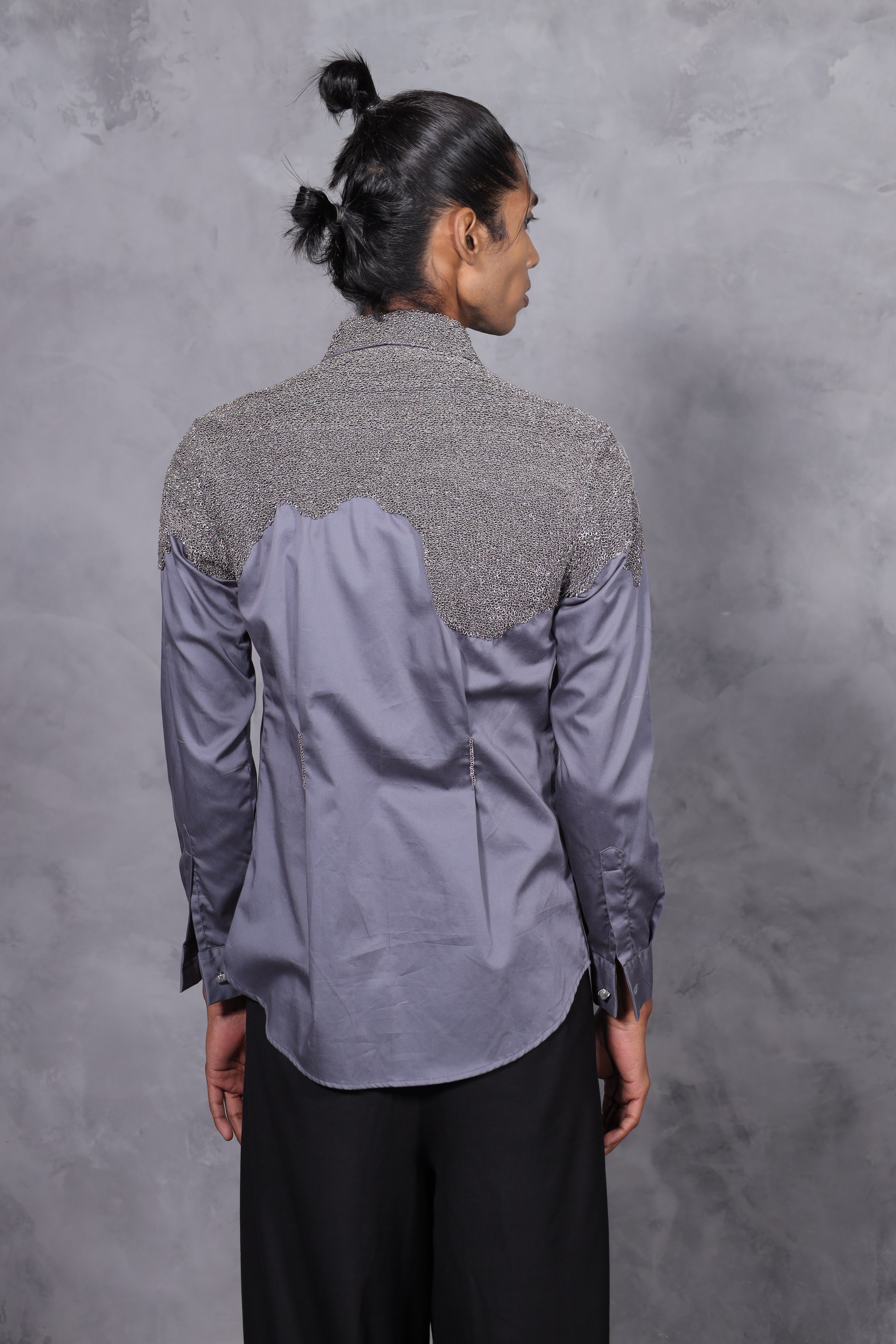DRIPPED CHARCOAL SHIRT - GREY (UNISEX)