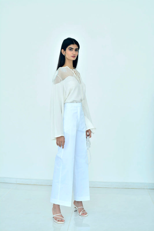 ANKLE LENGTH PANTS - WHITE