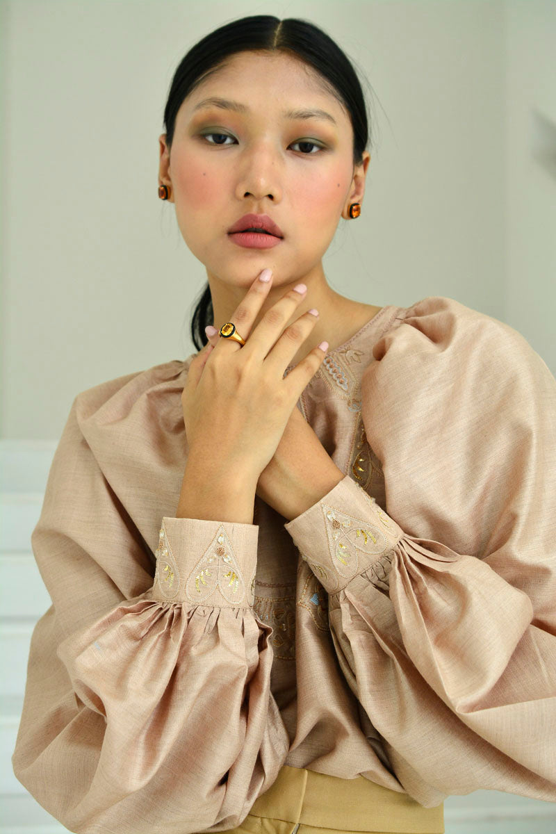 FLOUNCY TOP - CREAM