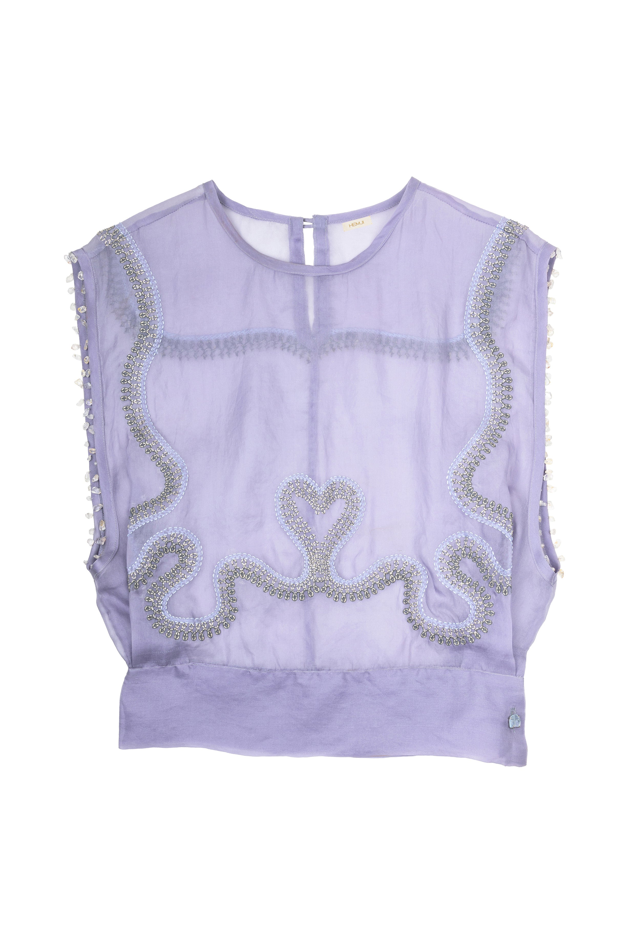 XXL OVER-LAYER TOP - PIGEON BLUE