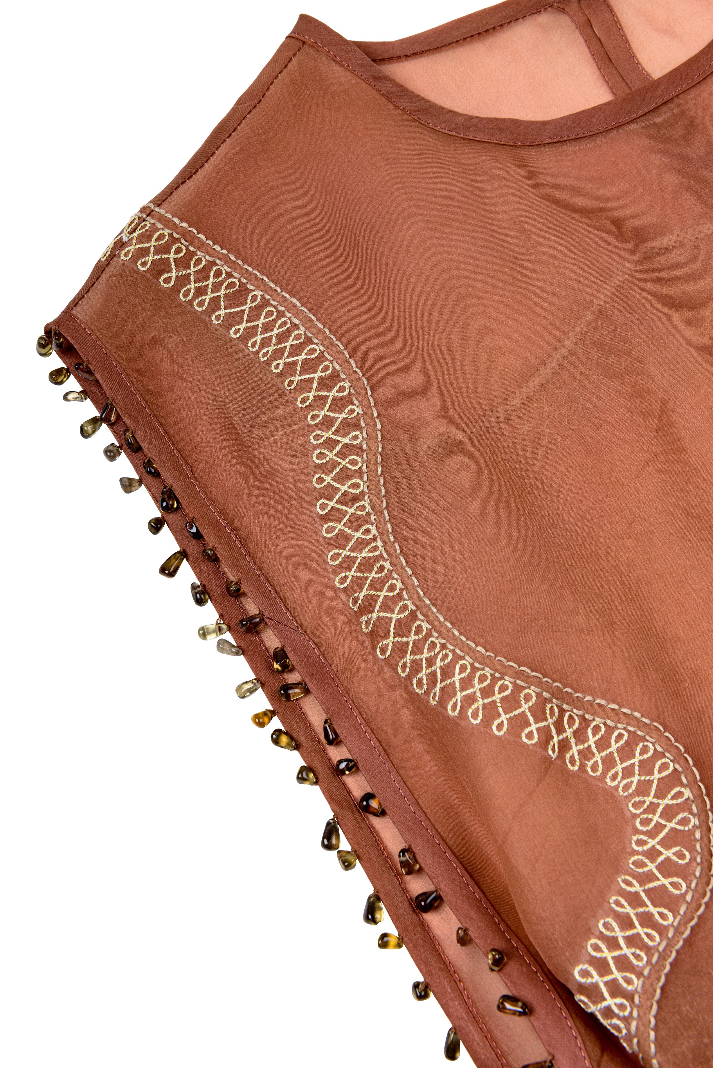 XXL OVER-LAYER TOP - TRUE BROWN