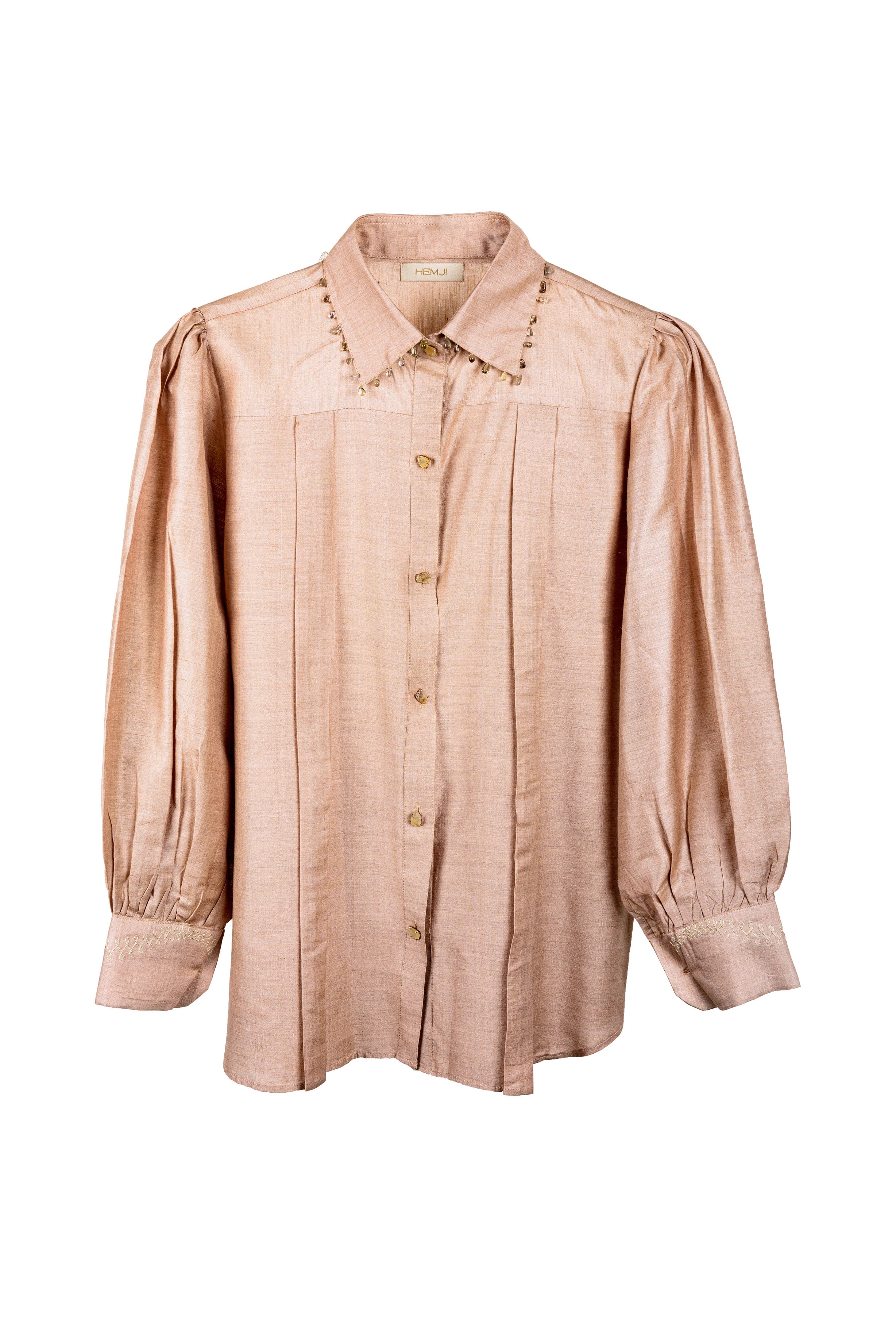 CLASSIC PLEATED SHIRT - CREAM
