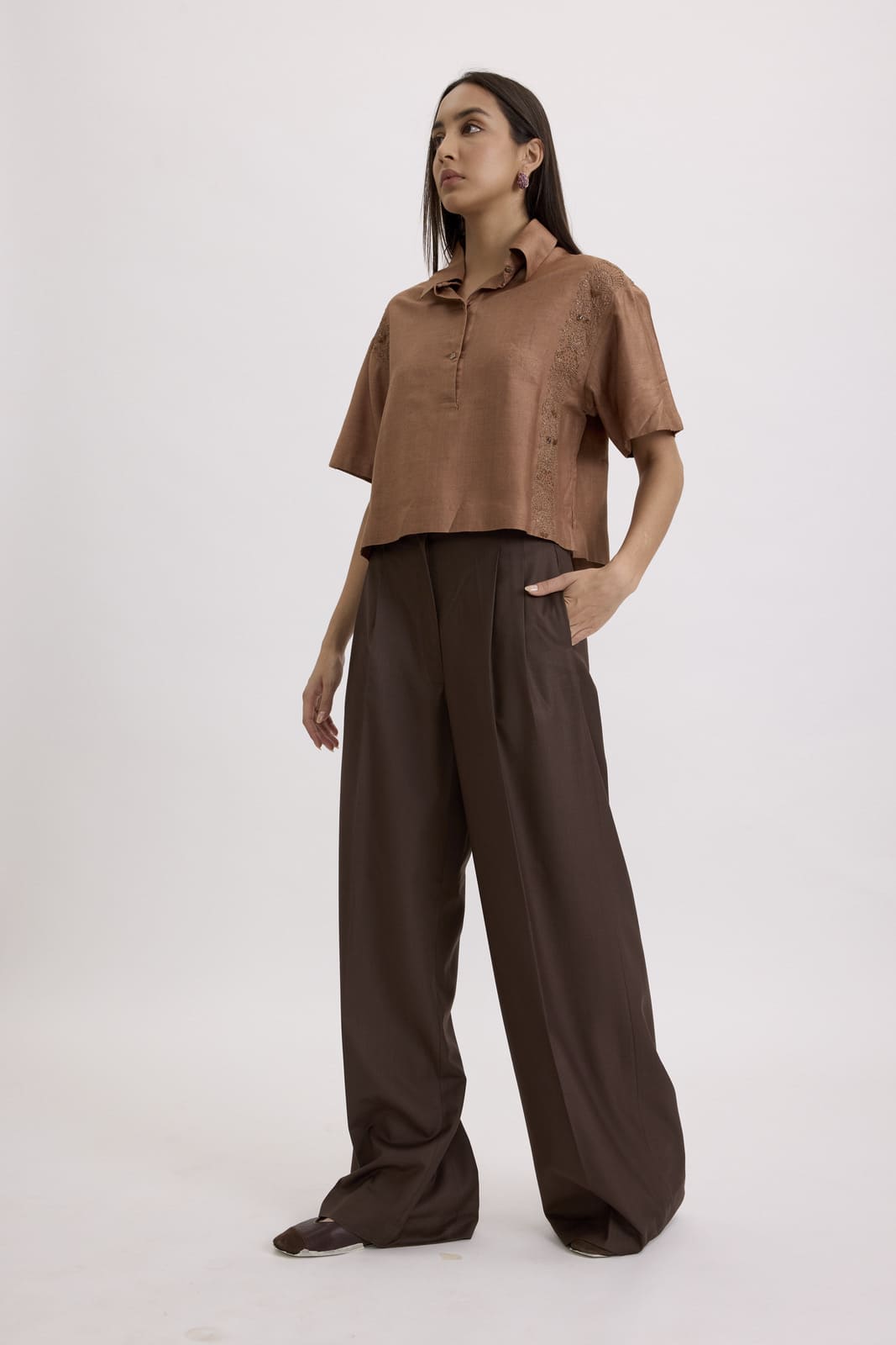 SUIT TROUSER - TRUE BROWN