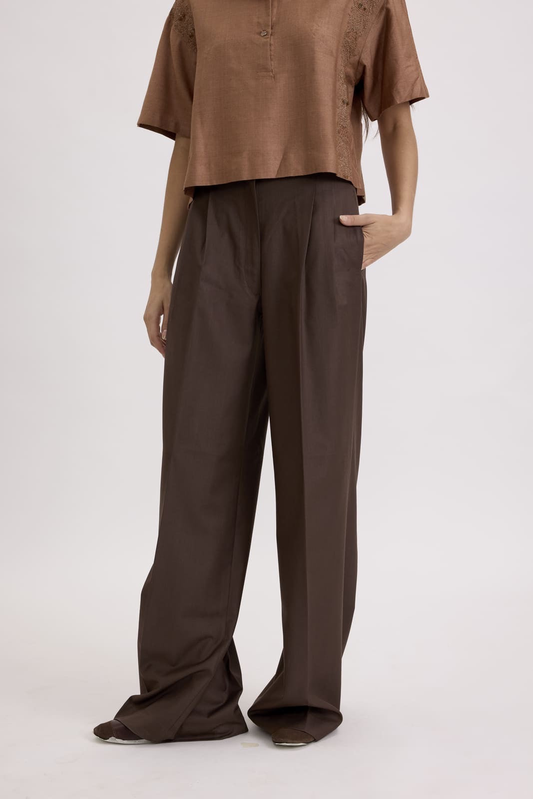 SUIT TROUSER - TRUE BROWN