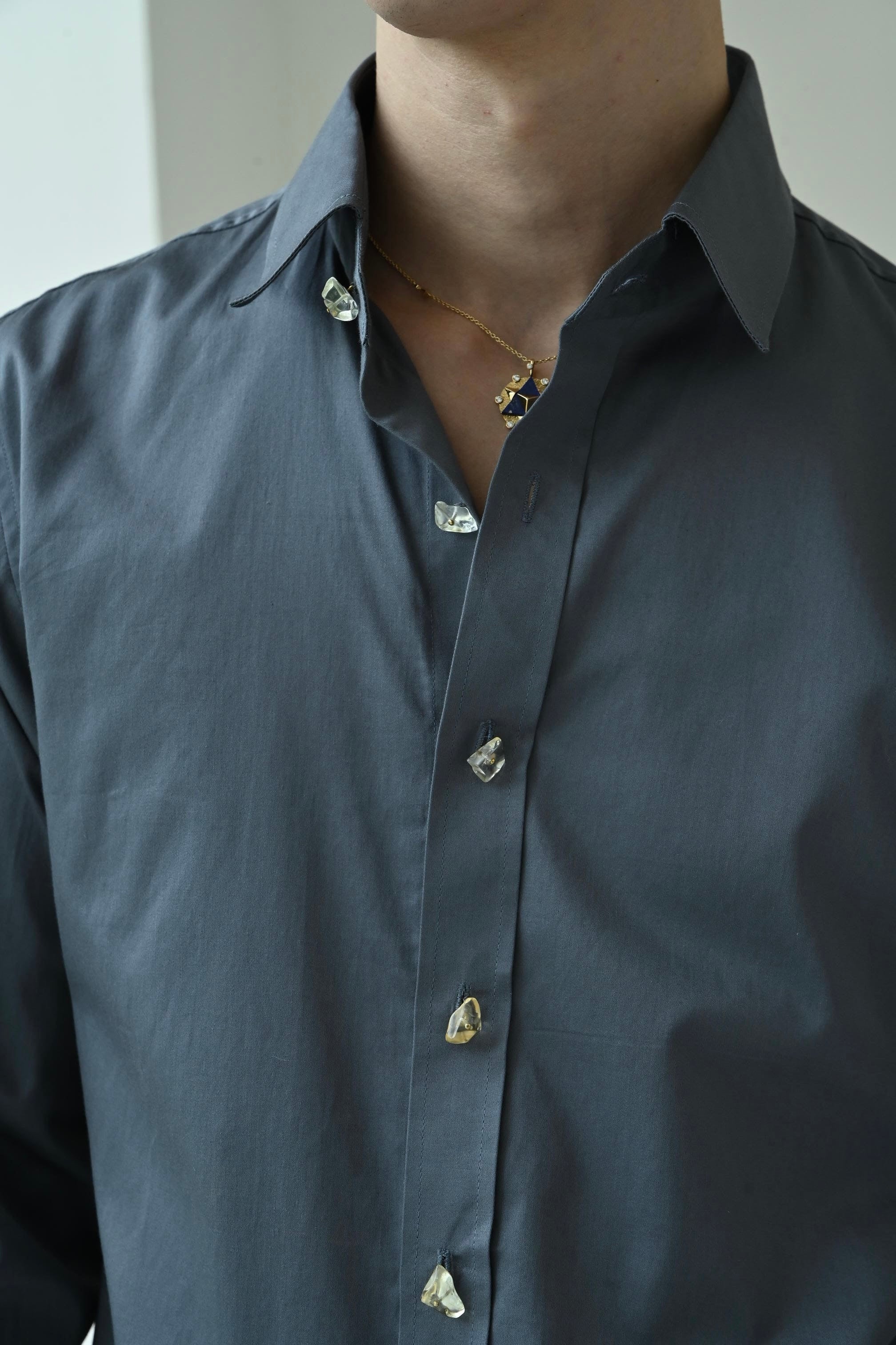 CLASSIC COTTON SHIRT - CHARCOAL