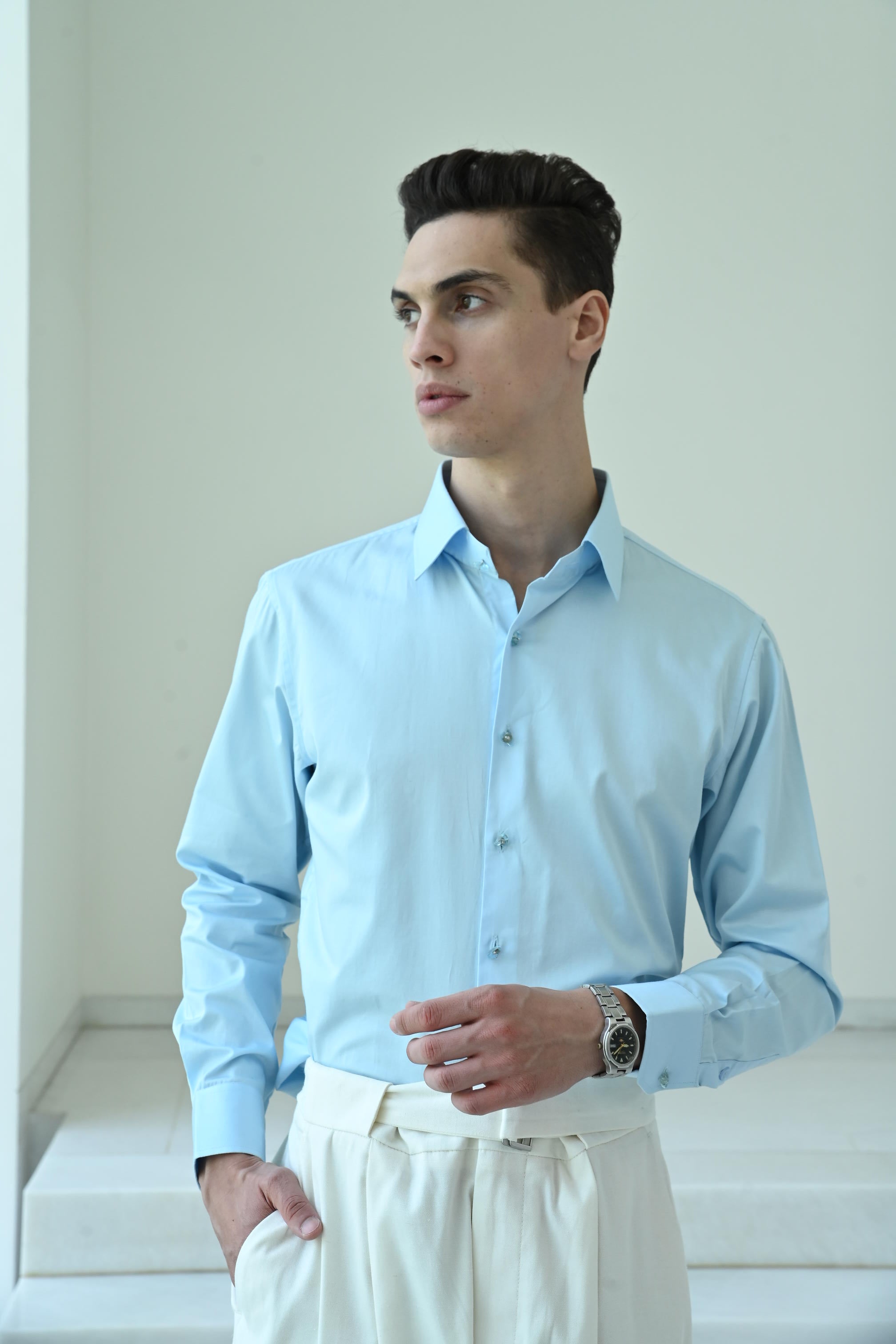 CLASSIC COTTON SHIRT - SKY BLUE