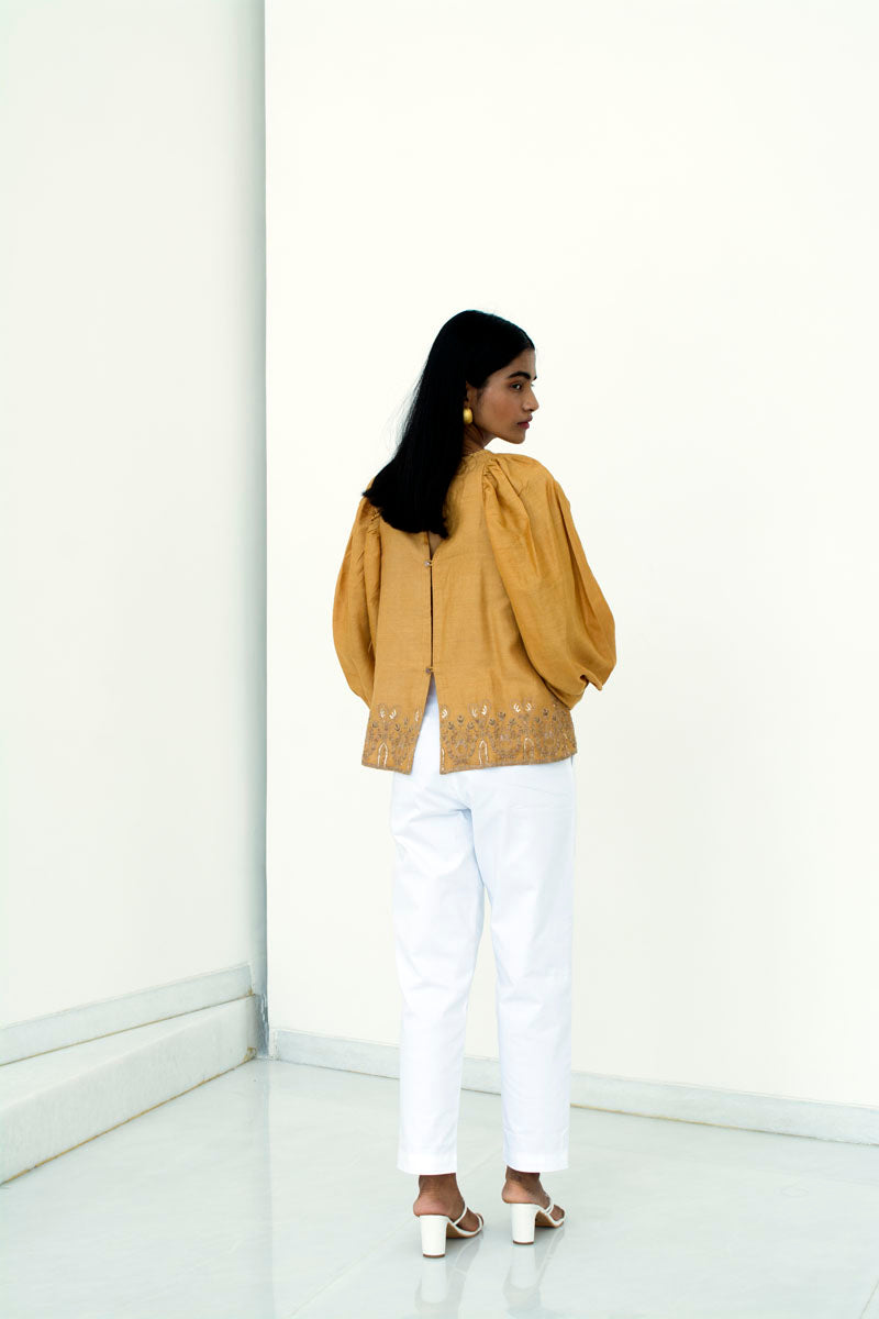 FLOUNCY TOP - AMBER