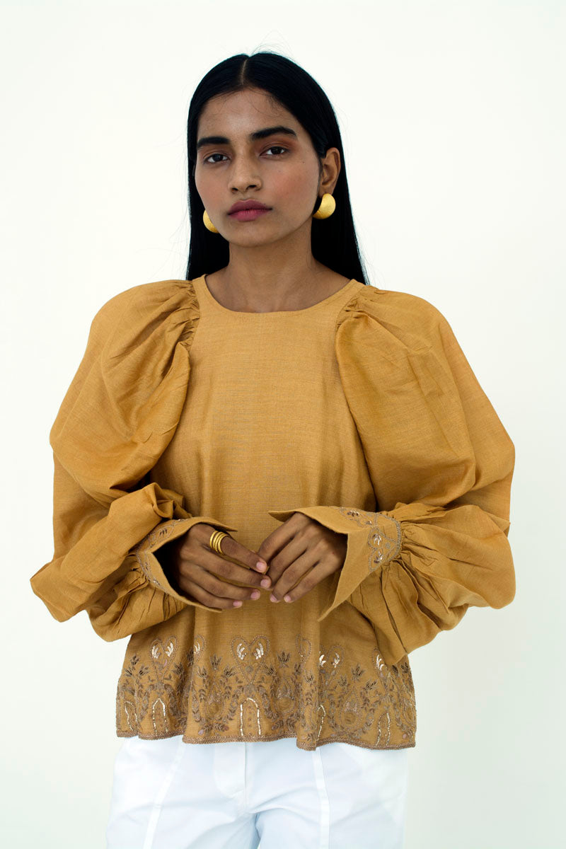FLOUNCY TOP - AMBER
