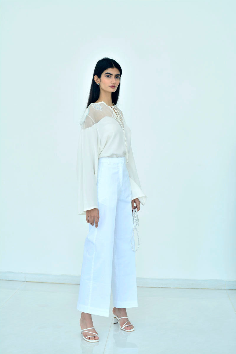 ANKLE LENGTH PANTS - WHITE