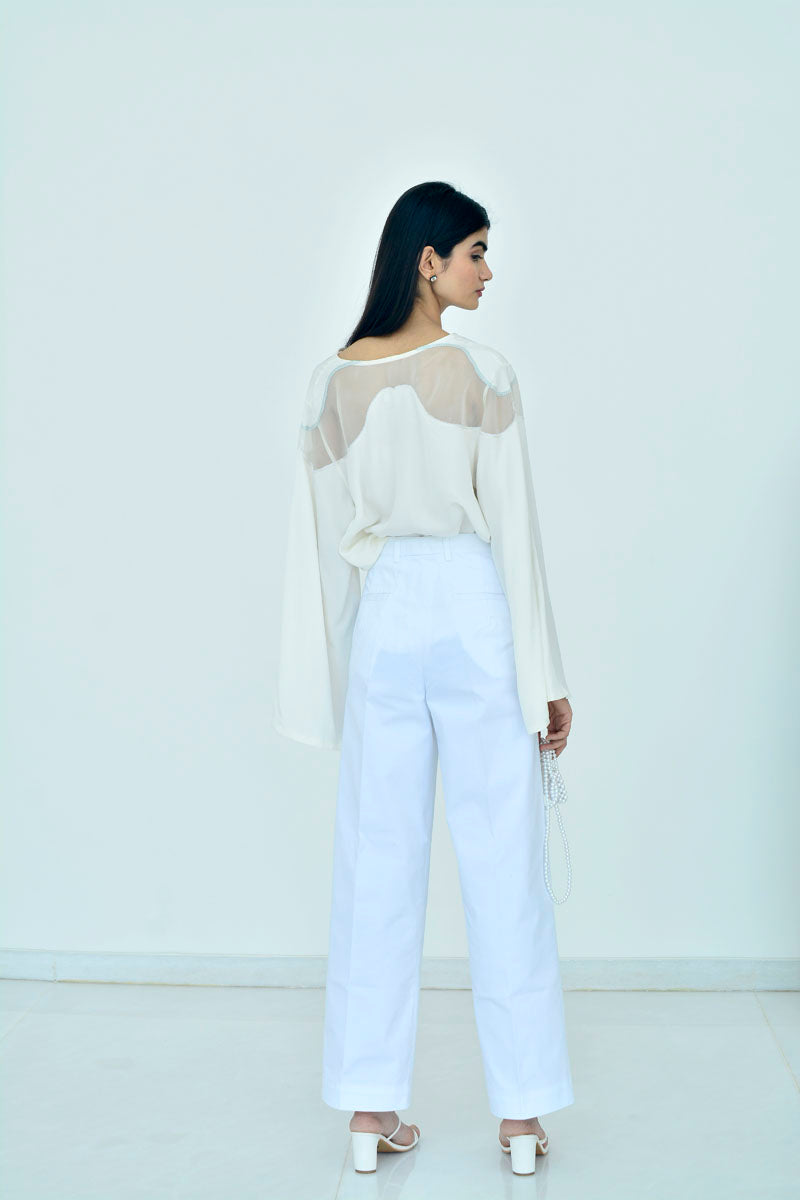 ANKLE LENGTH PANTS - WHITE