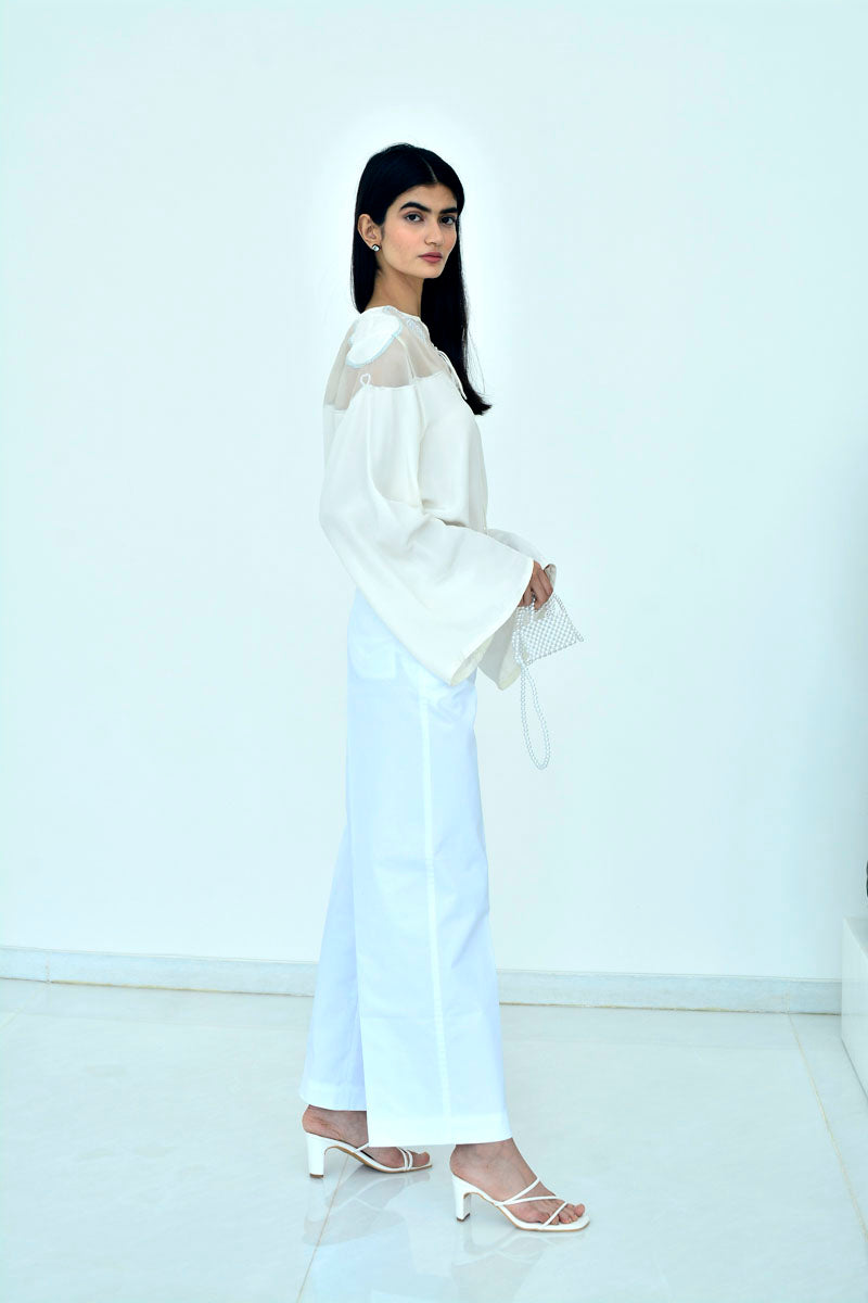 ANKLE LENGTH PANTS - WHITE