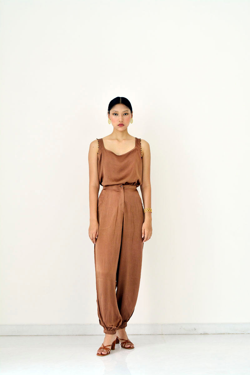 LOUNGE TOP - TRUE BROWN